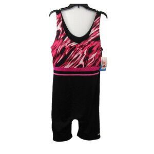 Aquabelle Athletic 1-Piece Swimsuit Womens Sz 26 Boyleg Swimwear Unitard Surfing